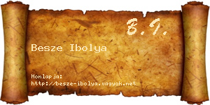 Besze Ibolya névjegykártya
